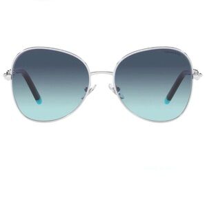 Tiffany & Co. Silver Frame with Blue Gradient Sunglasses